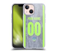 Head Case Designs Officially Licensed Custom Personalised Manchester City Man City FC Third 2025/26 Badge Kit Gel Case [Military Grade] Compatible with Apple iPhone 13 Mini & Compatible with MagSafe