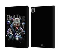 Head Case Designs Officially Licensed D.S. Valori Bad Dog Kitty And Puppy Leather Wallet Case Compatible With Apple iPad Pro 12.9 2020/2021/2022