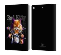 Head Case Designs Officially Licensed D.S. Valori Bad Kitty Kitty And Puppy Leather Wallet Case Compatible With Apple iPad 10.2 2019/2020/2021