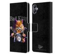 Head Case Designs Officially Licensed D.S. Valori Bad Kitty Kitty And Puppy Leather Wallet Case Compatible With Samsung Galaxy A05