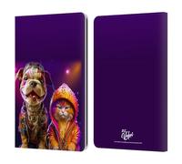 Head Case Designs Officially Licensed D.S. Valori Hip Hop Pals Kitty And Puppy Leather Wallet Case Compatible With Kindle Paperwhite 1/2 / 3
