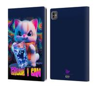 Head Case Designs Officially Licensed D.S. Valori Kitty Cause I Can Kitty And Puppy Leather Wallet Case Compatible With Apple iPad Pro 11 M4/M5 2024/2025