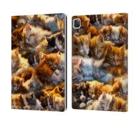 Head Case Designs Officially Licensed D.S. Valori Kitty Dreams Kitty And Puppy Leather Wallet Case Compatible With Apple iPad Pro 13 M4 2024
