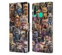 Head Case Designs Officially Licensed D.S. Valori Kitty Kingdom Kitty And Puppy Leather Wallet Case Compatible With Huawei P40 lite E