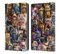 Head Case Designs Officially Licensed D.S. Valori Kitty Kingdom Kitty And Puppy Leather Wallet Case Compatible With Amazon Fire 7 2022