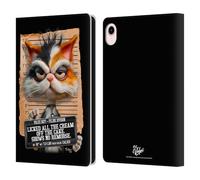 Head Case Designs Officially Licensed D.S. Valori Kitty Licked The Cream Kitty And Puppy Leather Wallet Case Compatible With Apple iPad mini (2021/2024)