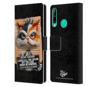 Head Case Designs Officially Licensed D.S. Valori Kitty Licked The Cream Kitty And Puppy Leather Wallet Case Compatible With Huawei P40 lite E