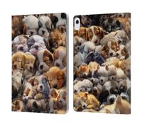 Head Case Designs Officially Licensed D.S. Valori Puppy Dreams Kitty And Puppy Leather Wallet Case Compatible With Apple iPad Air 13 2024/2025