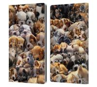 Head Case Designs Officially Licensed D.S. Valori Puppy Dreams Kitty And Puppy Leather Wallet Case Compatible With Amazon Fire Max 11 2023