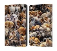 Head Case Designs Officially Licensed D.S. Valori Puppy Dreams Kitty And Puppy Leather Wallet Case Compatible With Apple iPad Air 2 (2014)