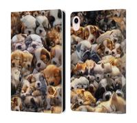 Head Case Designs Officially Licensed D.S. Valori Puppy Dreams Kitty And Puppy Leather Wallet Case Compatible With Apple iPad mini (2021/2024)