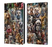 Head Case Designs Officially Licensed D.S. Valori Puppy Kingdom Kitty And Puppy Leather Wallet Case Compatible With Amazon Fire 7 2022
