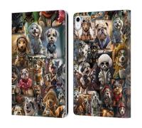 Head Case Designs Officially Licensed D.S. Valori Puppy Kingdom Kitty And Puppy Leather Wallet Case Compatible With Apple iPad 10.9 2022/2025