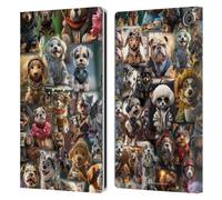 Head Case Designs Officially Licensed D.S. Valori Puppy Kingdom Kitty And Puppy Leather Wallet Case Compatible With Amazon Fire Max 11 2023
