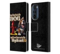 Head Case Designs Officially Licensed D.S. Valori Some Days You're The Dog Kitty And Puppy Leather Wallet Case Compatible With Motorola Edge 30