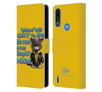 Head Case Designs Officially Licensed D.S. Valori You've Cat To Be Kitten Me Kitty And Puppy Leather Wallet Case Compatible With Moto E7 Power/Moto E7i Power