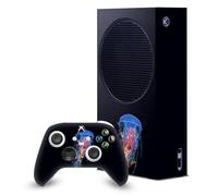 Head Case Designs Officially Licensed Dave Loblaw Blue Jellyfish Sea 2 Game Console Wrap and Game Controller Skin Bundle Compatible With Xbox Series S Console & Controller Bundle