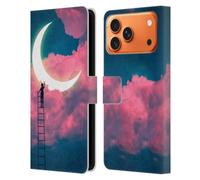 Head Case Designs Officially Licensed Dave Loblaw Boy Painting Moon Clouds Sci-Fi And Surreal Leather Wallet Case Compatible With Apple iPhone 17 Pro Max
