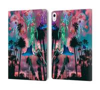 Head Case Designs Officially Licensed Dave Loblaw California Dreamin Jellyfish Jellyfish Leather Wallet Case Compatible With Apple iPad Air 13 2024/2025