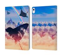 Head Case Designs Officially Licensed Dave Loblaw Cloud Rays Rainbow Sci-Fi And Surreal Leather Wallet Case Compatible With Apple iPad Air 13 2024/2025