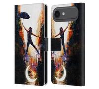 Head Case Designs Officially Licensed Dave Loblaw Dancing In The Moonlight Sci-Fi And Surreal Leather Wallet Case Compatible With Apple iPhone 17 Air