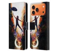 Head Case Designs Officially Licensed Dave Loblaw Dancing In The Moonlight Sci-Fi And Surreal Leather Wallet Case Compatible With Apple iPhone 17 Pro Max