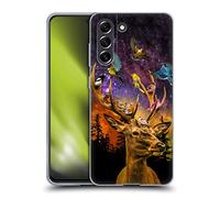 Head Case Designs Officially Licensed Dave Loblaw Deer and Birds Animals Gel Case [Military Grade Protection] Compatible with Samsung Galaxy S21 FE 5G and Compatible with MagSafe