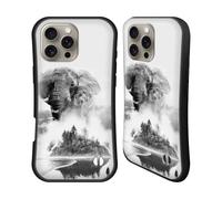 Head Case Designs Officially Licensed Dave Loblaw Elephants In The Mist Forest & Space Hybrid Case Compatible With Apple iPhone 16 Pro Max