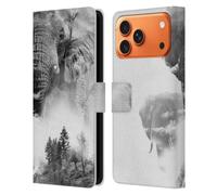 Head Case Designs Officially Licensed Dave Loblaw Elephants In The Mist Forest & Space Leather Wallet Case Compatible With Apple iPhone 17 Pro Max
