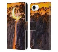 Head Case Designs Officially Licensed Dave Loblaw Fire Canyon Moon Sci-Fi And Surreal Leather Wallet Case Compatible With Apple iPhone 16e