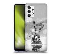 Head Case Designs Officially Licensed Dave Loblaw Giraffe In The Mist Animals Gel Case [Military Grade Protection] Compatible With Samsung Galaxy A32 (2021)