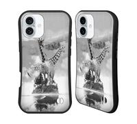 Head Case Designs Officially Licensed Dave Loblaw Giraffe In The Mist Animals Hybrid Case Compatible With Apple iPhone 16 Plus