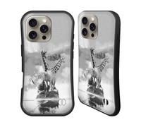 Head Case Designs Officially Licensed Dave Loblaw Giraffe In The Mist Animals Hybrid Case Compatible With Apple iPhone 16 Pro