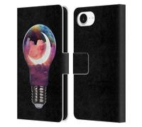 Head Case Designs Officially Licensed Dave Loblaw Light Bulb Moon Sci-Fi And Surreal Leather Wallet Case Compatible With Apple iPhone 16e
