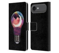Head Case Designs Officially Licensed Dave Loblaw Light Bulb Moon Sci-Fi And Surreal Leather Wallet Case Compatible With Apple iPhone 17 Air