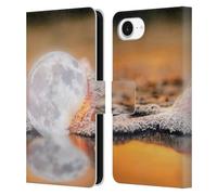 Head Case Designs Officially Licensed Dave Loblaw Moon Beach At World End Sci-Fi And Surreal Leather Wallet Case Compatible With Apple iPhone 16e