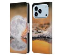Head Case Designs Officially Licensed Dave Loblaw Moon Beach At World End Sci-Fi And Surreal Leather Wallet Case Compatible With Apple iPhone 17 Pro