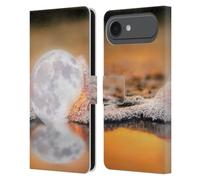 Head Case Designs Officially Licensed Dave Loblaw Moon Beach At World End Sci-Fi And Surreal Leather Wallet Case Compatible With Apple iPhone 17 Air