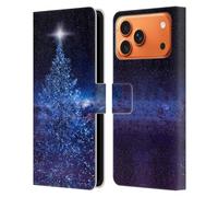 Head Case Designs Officially Licensed Dave Loblaw Starry Night Christmas Tree Sci-Fi And Surreal Leather Wallet Case Compatible With Apple iPhone 17 Pro Max