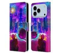 Head Case Designs Officially Licensed Dave Loblaw Synthwave Street Sci-Fi And Surreal Leather Wallet Case Compatible With Apple iPhone 17 Pro