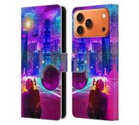 Head Case Designs Officially Licensed Dave Loblaw Synthwave Street Sci-Fi And Surreal Leather Wallet Case Compatible With Apple iPhone 17 Pro Max