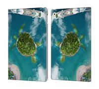 Head Case Designs Officially Licensed Dave Loblaw Turtle And Cruiseship Sea Leather Wallet Case Compatible With Apple iPad 10.2 2019/2020/2021