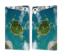 Head Case Designs Officially Licensed Dave Loblaw Turtle And Cruiseship Sea Leather Wallet Case Compatible With Apple iPad Air 11 2020/2022/2024/2025