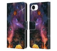 Head Case Designs Officially Licensed Dave Loblaw Universe Campfire Sci-Fi And Surreal Leather Wallet Case Compatible With Apple iPhone 16e