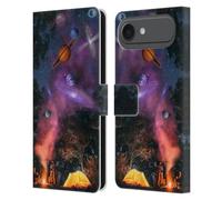 Head Case Designs Officially Licensed Dave Loblaw Universe Campfire Sci-Fi And Surreal Leather Wallet Case Compatible With Apple iPhone 17 Air