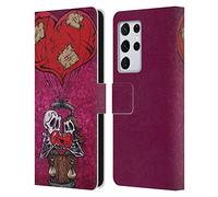 Head Case Designs Officially Licensed David Lozeau Day Of The Dead Colourful Grunge Leather Wallet Case Compatible With Samsung Galaxy S21 Ultra 5G