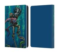 Head Case Designs Officially Licensed David Lozeau Diver And Mermaid Colourful Grunge Leather Wallet Case Compatible With Amazon Kindle 11th Gen 6in 2022