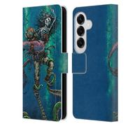 Head Case Designs Officially Licensed David Lozeau Diver And Mermaid Colourful Grunge Leather Wallet Case Compatible With Samsung Galaxy S26