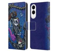 Head Case Designs Officially Licensed David Lozeau Mermaid Anchor Colourful Grunge Leather Wallet Case Compatible With Samsung Galaxy S25 Edge