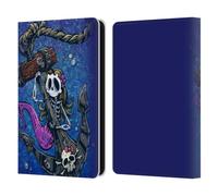 Head Case Designs Officially Licensed David Lozeau Mermaid Anchor Colourful Grunge Leather Wallet Case Compatible With Amazon Kindle 11th Gen 6in 2022